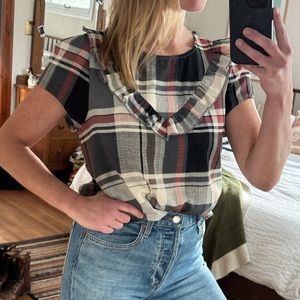 Vintage Plaid Blouse